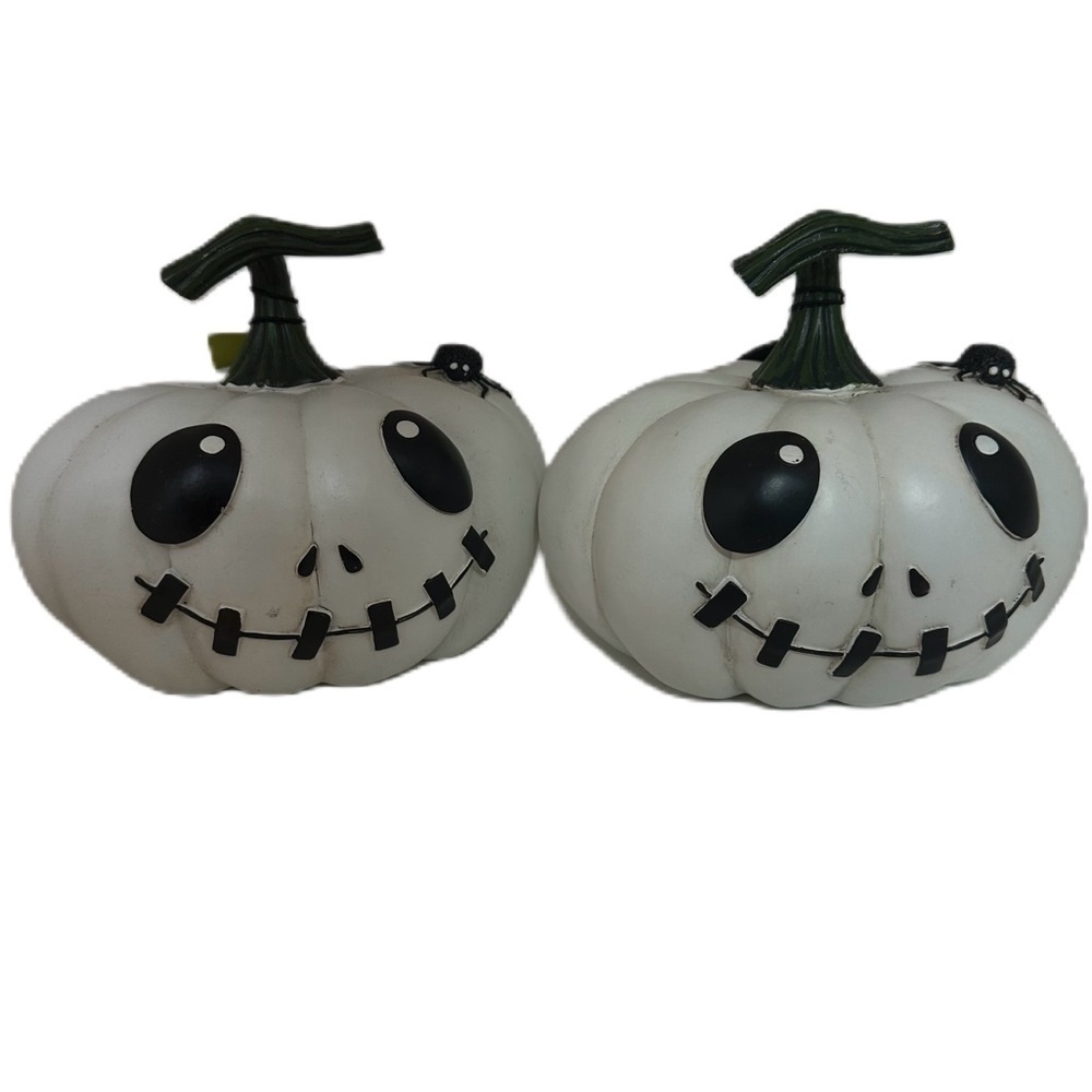 Pumpkin Decor Set Black White Halloween Fall Home Decor - Picture 5 of 15